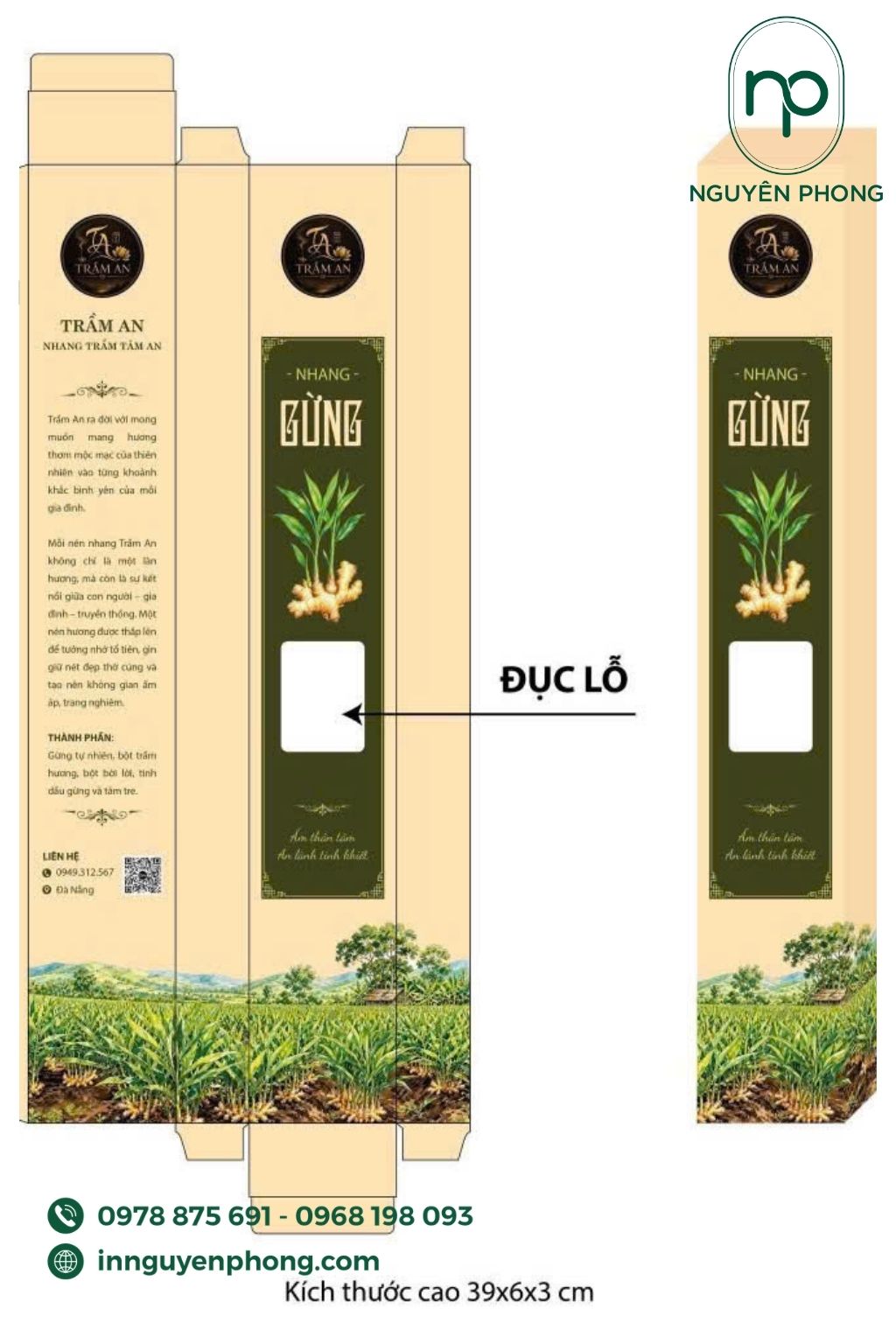 Quy cách hộp giấy trước khi in 
